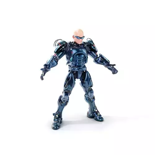 Cybernetic Soldier Rigged and Animated Character Model Low-poly 3D model