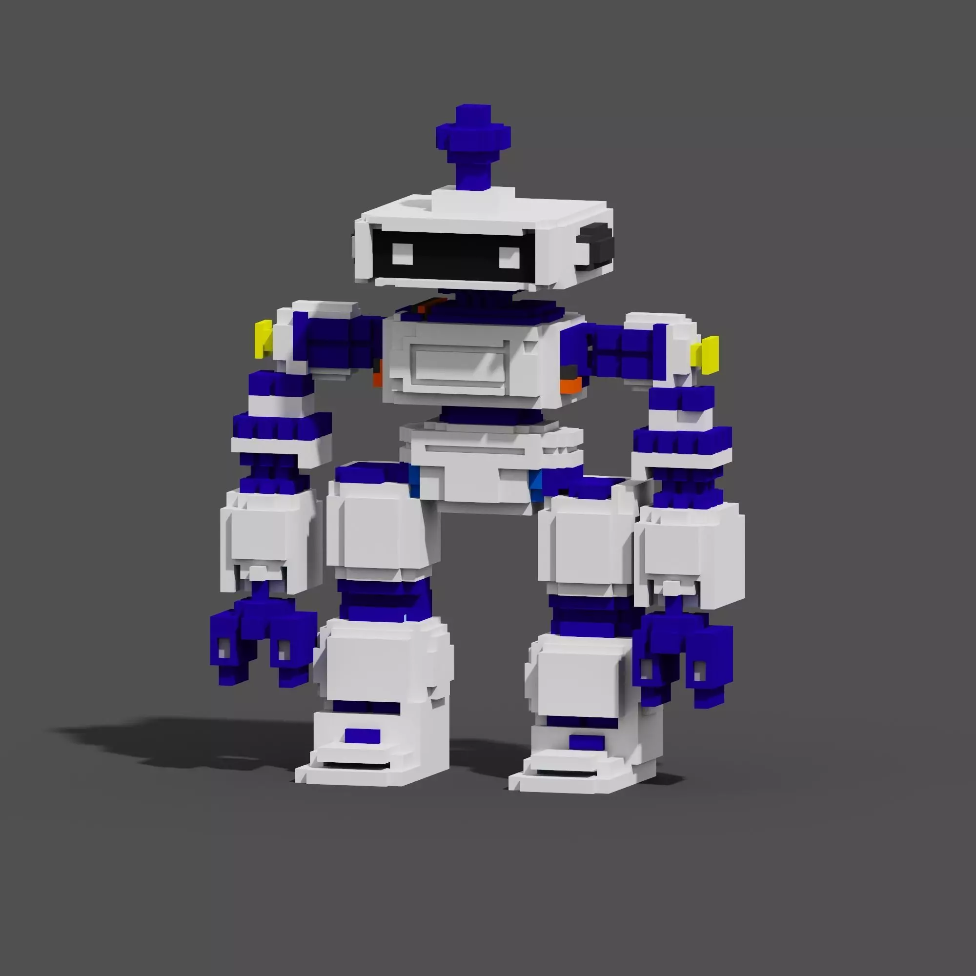 Character Voxel N37 3D model_0
