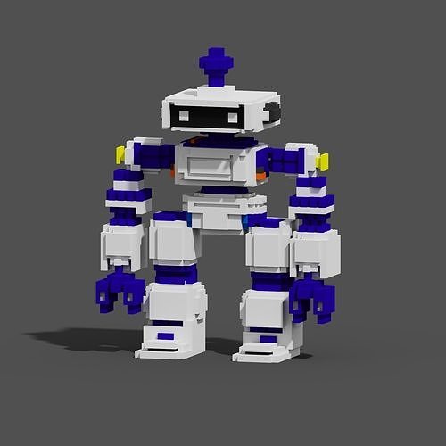 Character Voxel N37 3D model
