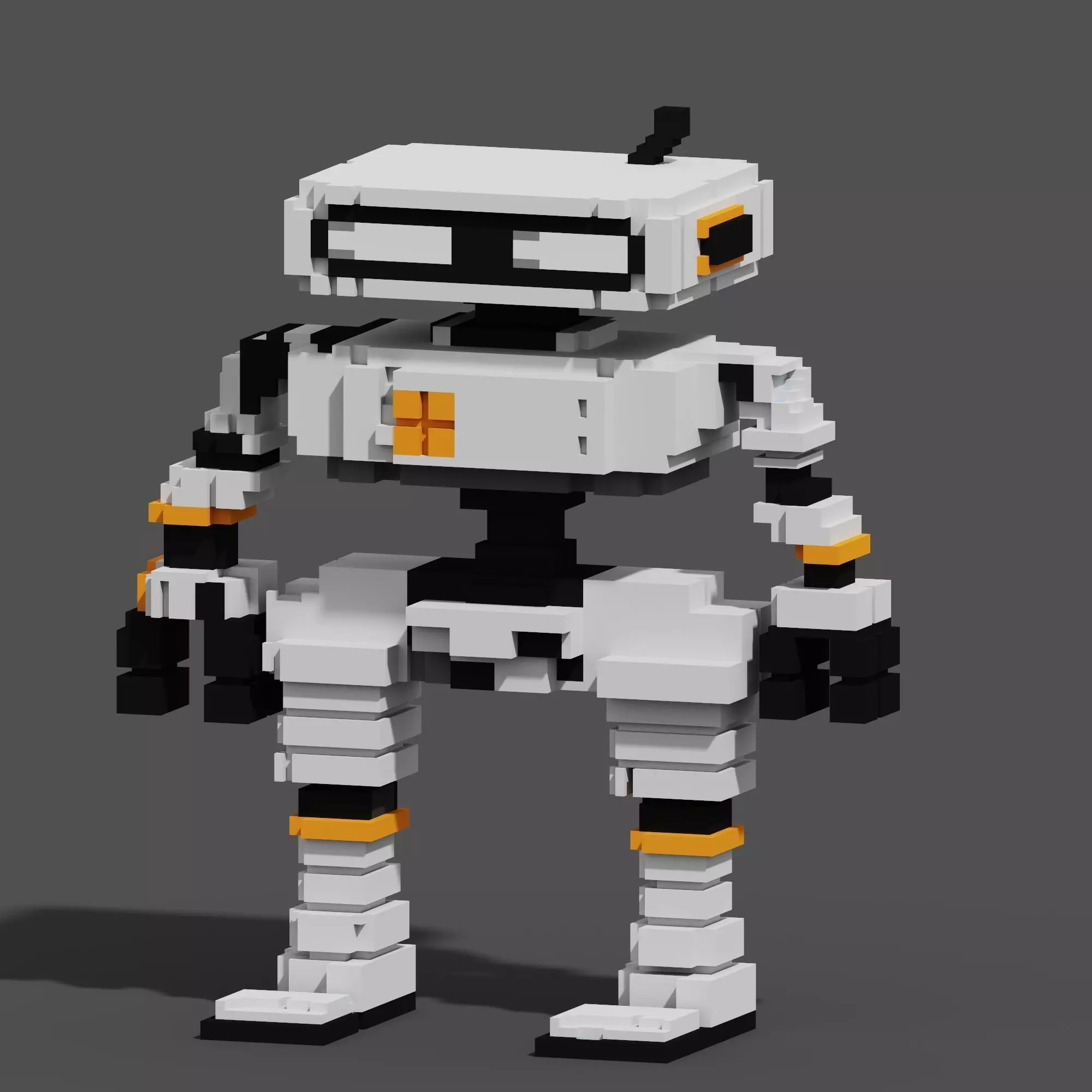Character Voxel N35 3D model_0