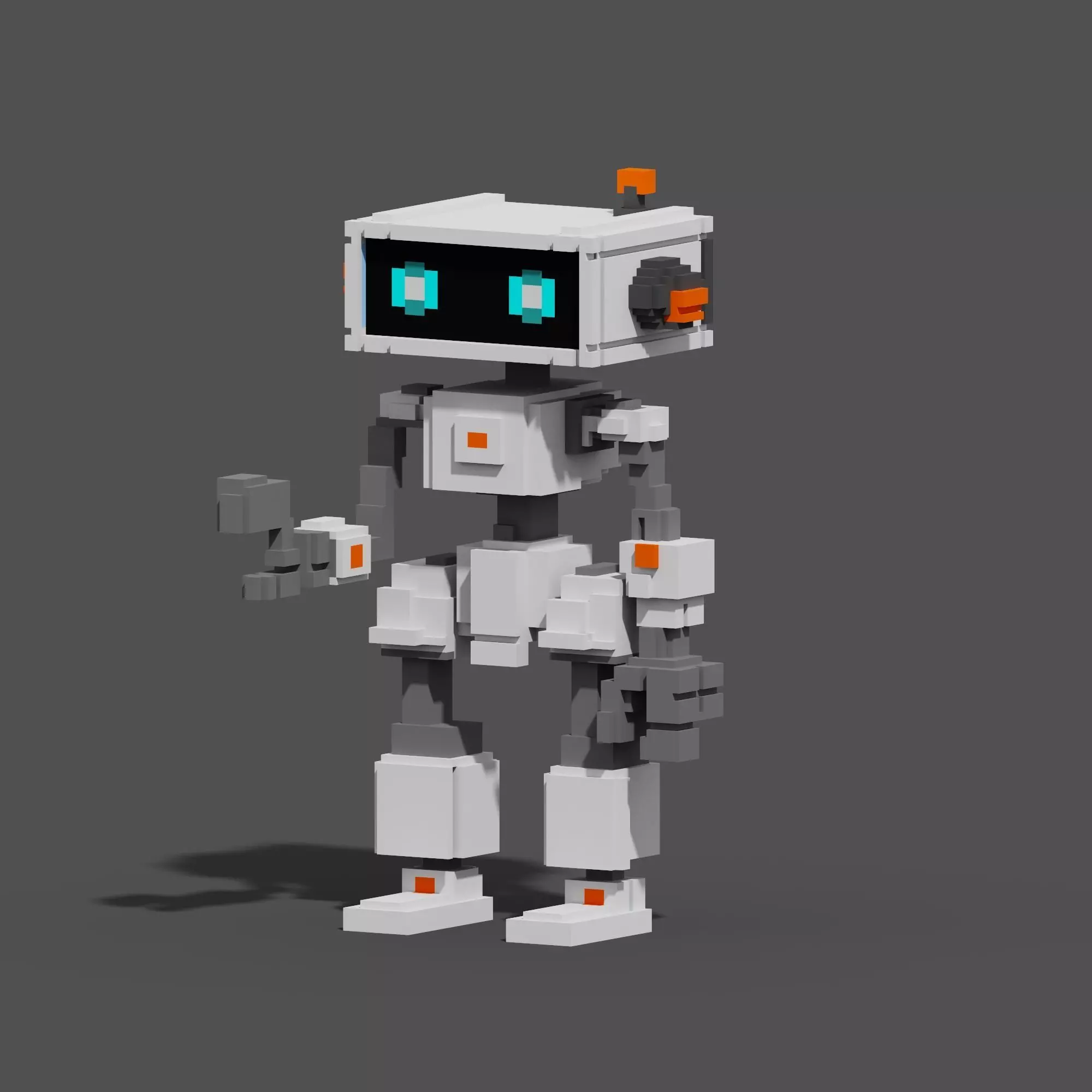 Character Voxel N34 3D model_0
