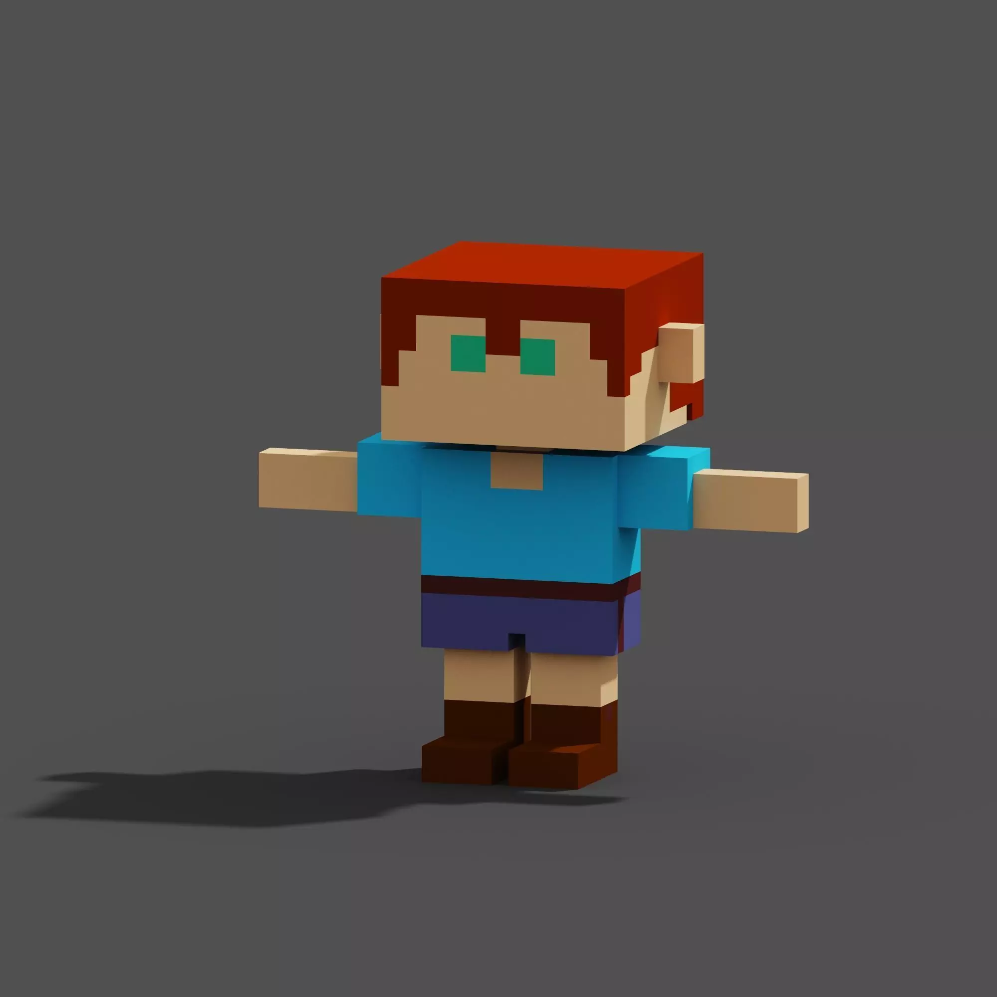 Character Voxel N18 3D model_0