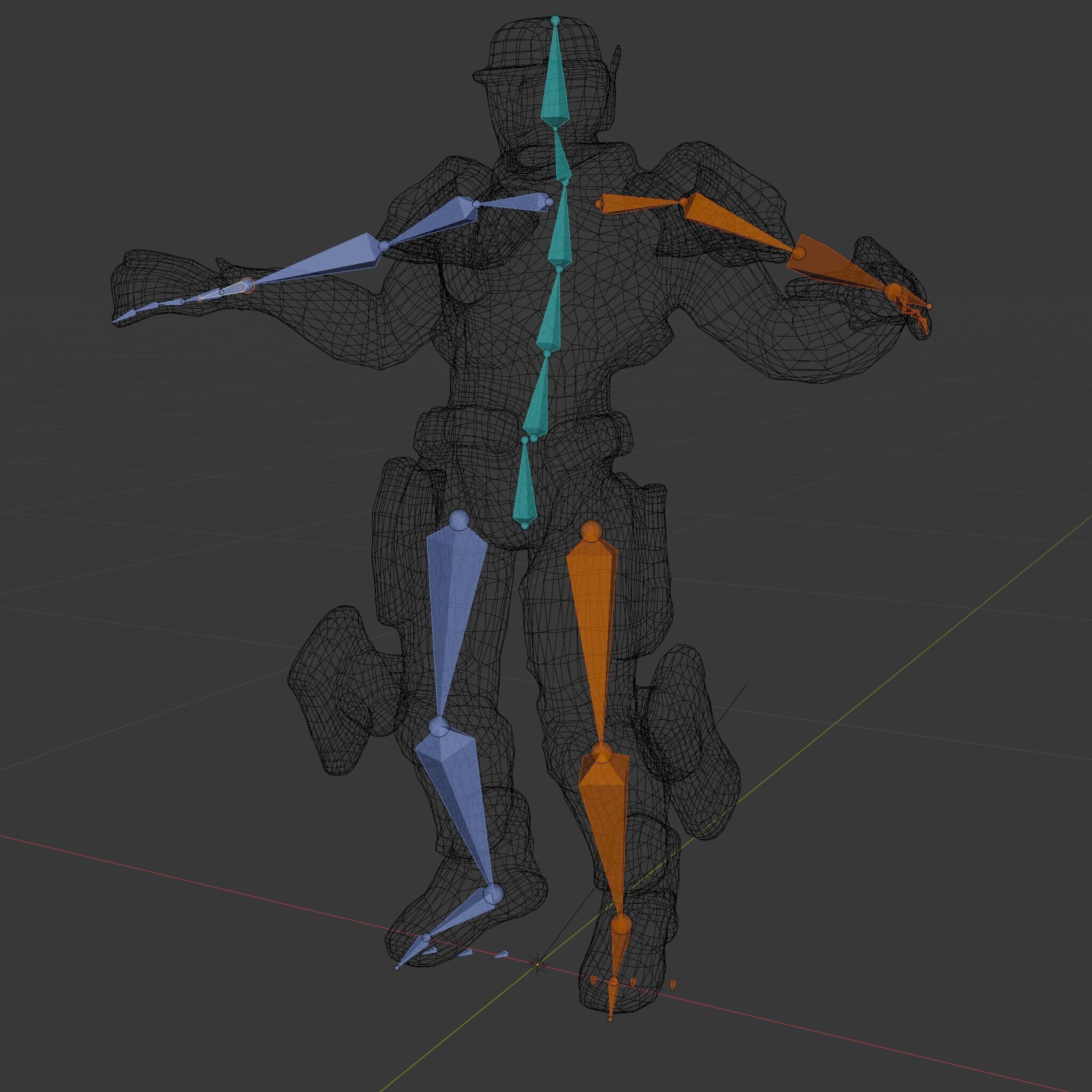 Futuristic Combat Soldier Rigged and Animated D Model Low-poly 3D model_7