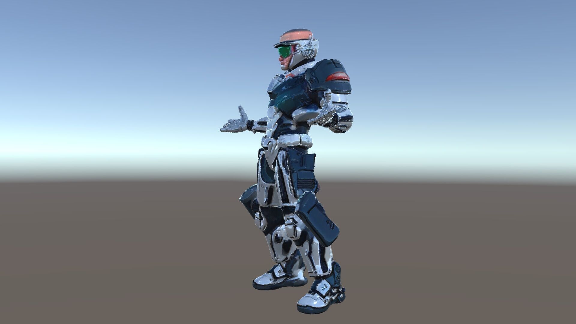 Futuristic Combat Soldier Rigged and Animated D Model Low-poly 3D model_39