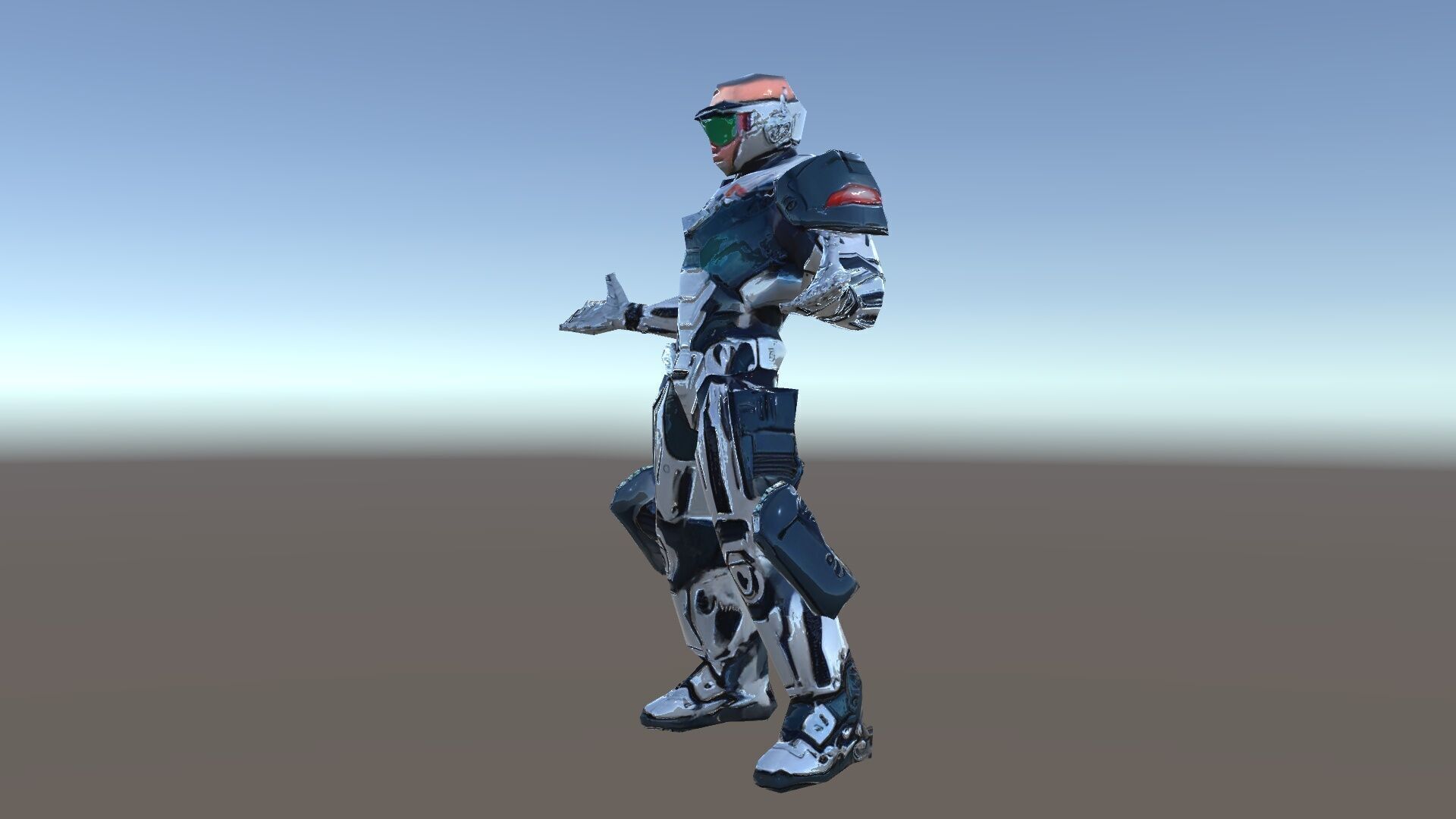 Futuristic Combat Soldier Rigged and Animated D Model Low-poly 3D model_35