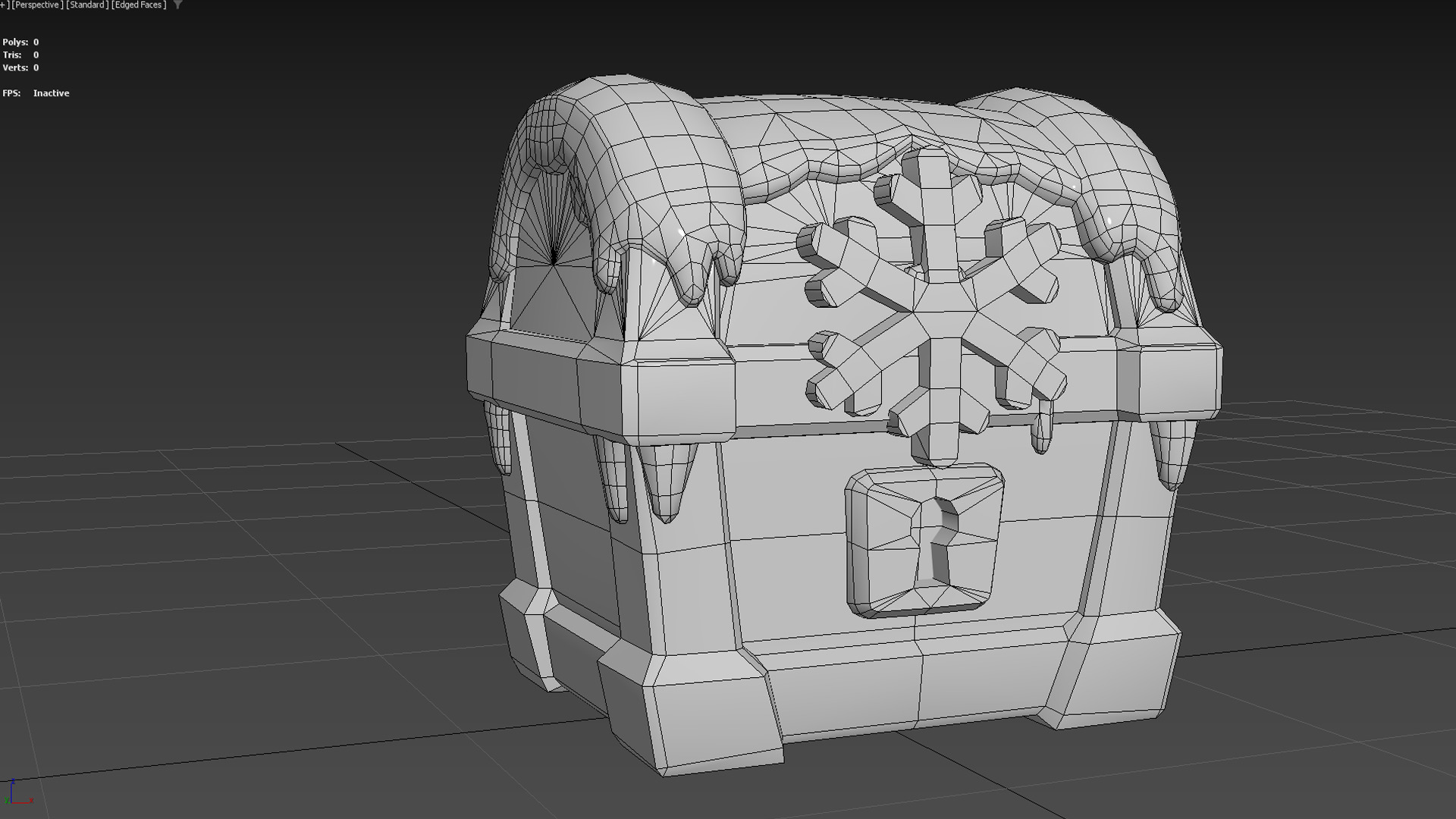 Frozen Chest - Stylized Ice Loot Box 3D Model Low-poly 3D model_8