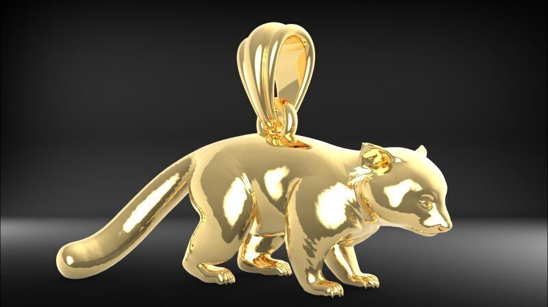 Panda Pendant 3D print model_12