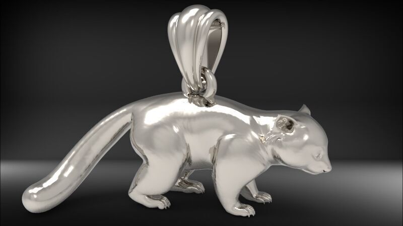 Panda Pendant 3D print model_4