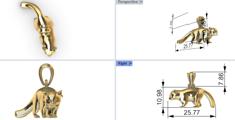 Panda Pendant 3D print model_22
