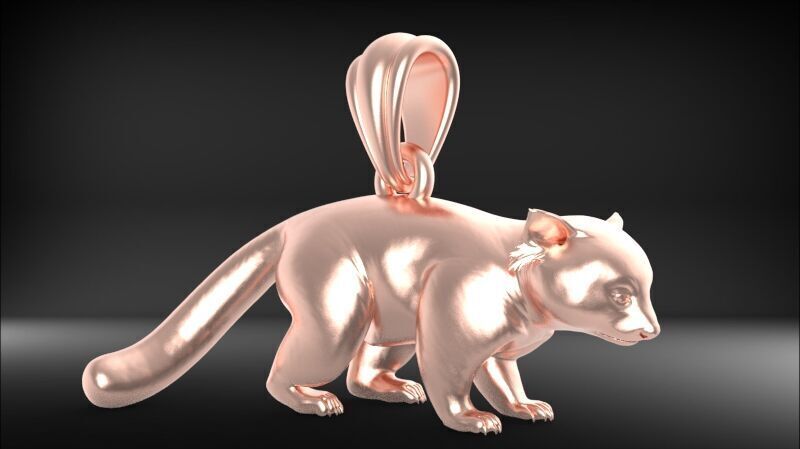 Panda Pendant 3D print model_10