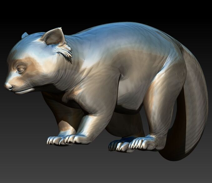 Panda Pendant 3D print model_3