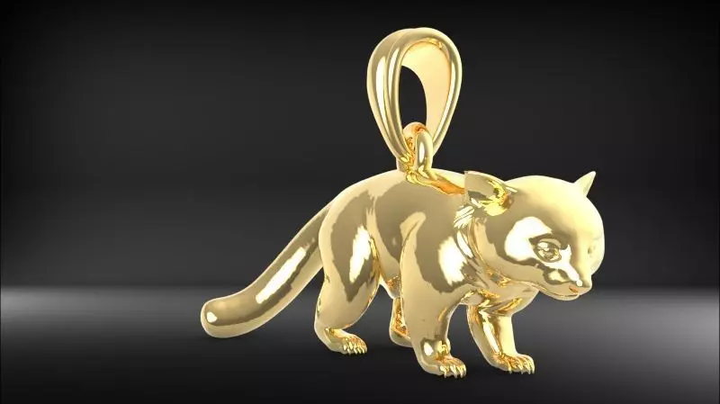 Panda Pendant 3D print model_0