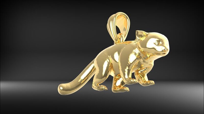 Panda Pendant 3D print model_11