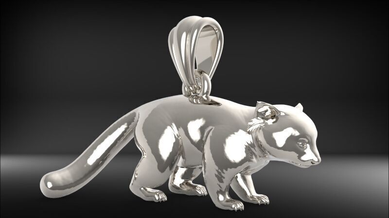 Panda Pendant 3D print model_14