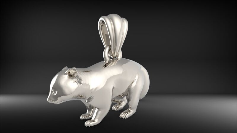 Panda Pendant 3D print model_16