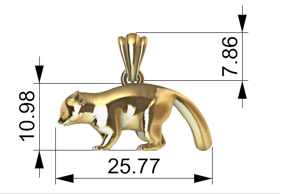 Panda Pendant 3D print model_21