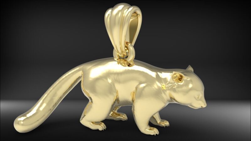 Panda Pendant 3D print model_8