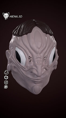 EVIL EYE DAN DA DAN MASK COSPLAY 3D print model