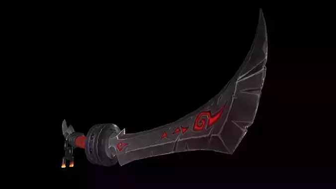 Stylized Sword - Game Ready Low Poly PBR 3D Model