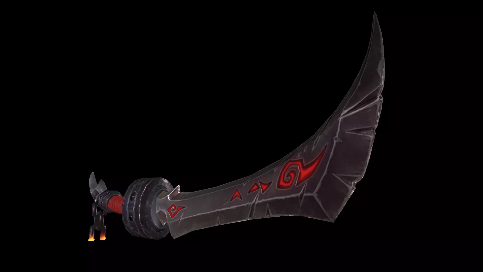 Stylized Sword - Game Ready Low Poly PBR 3D Model Low-poly 3D model_0