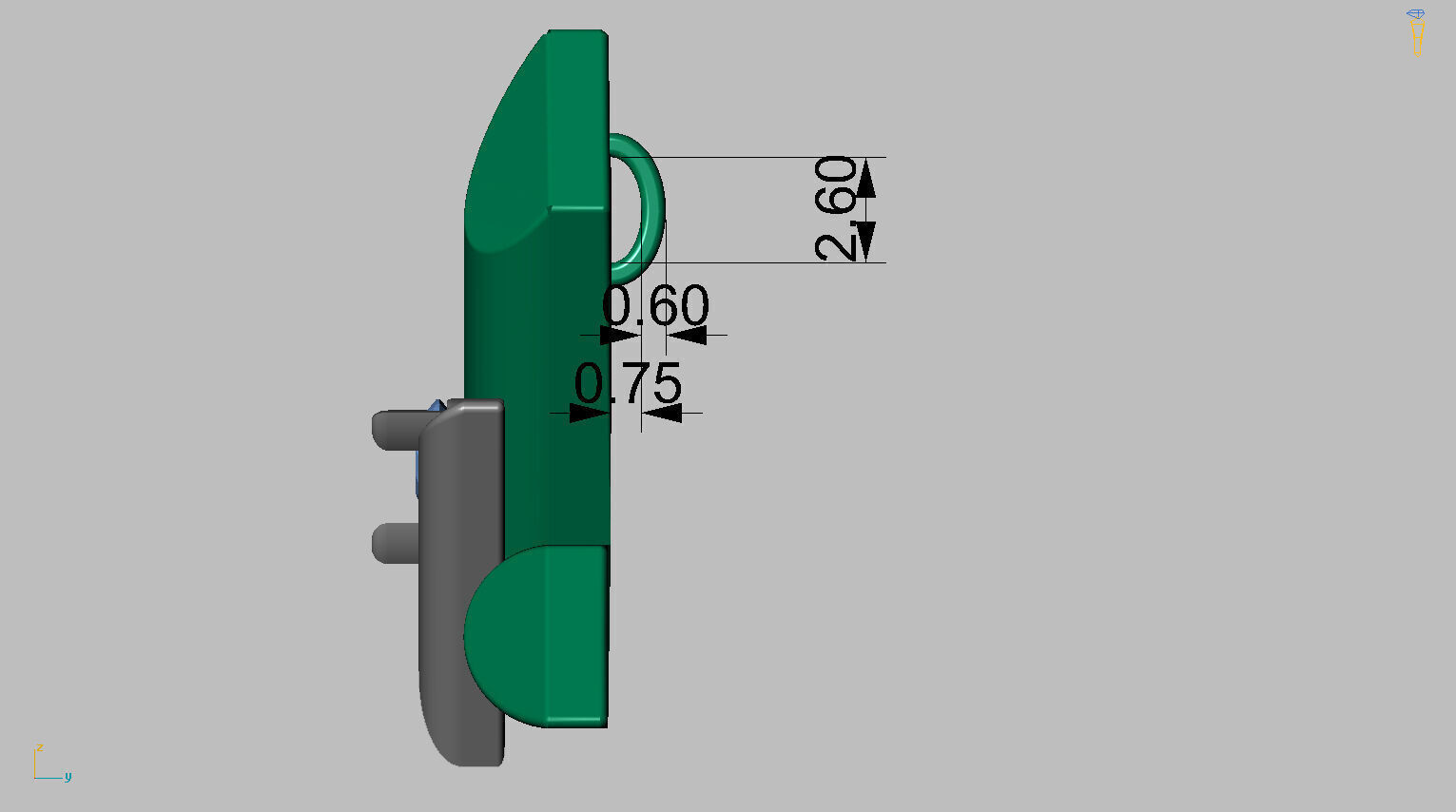 Solid LV Pendant 3D print model_11