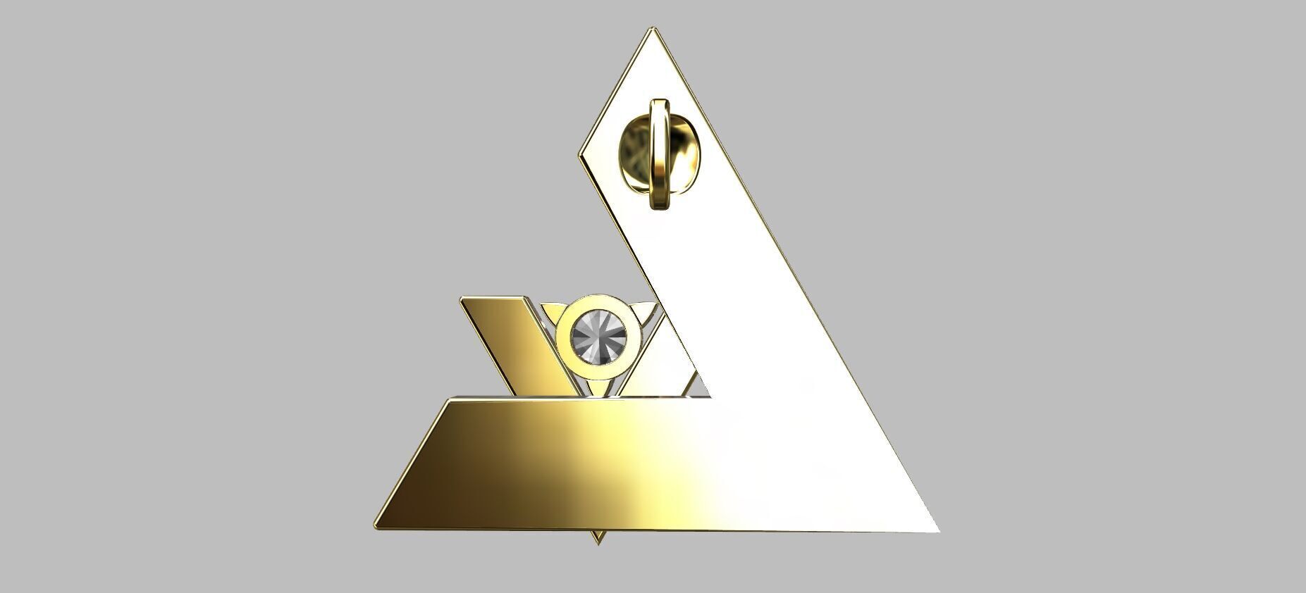 Solid LV Pendant 3D print model_2