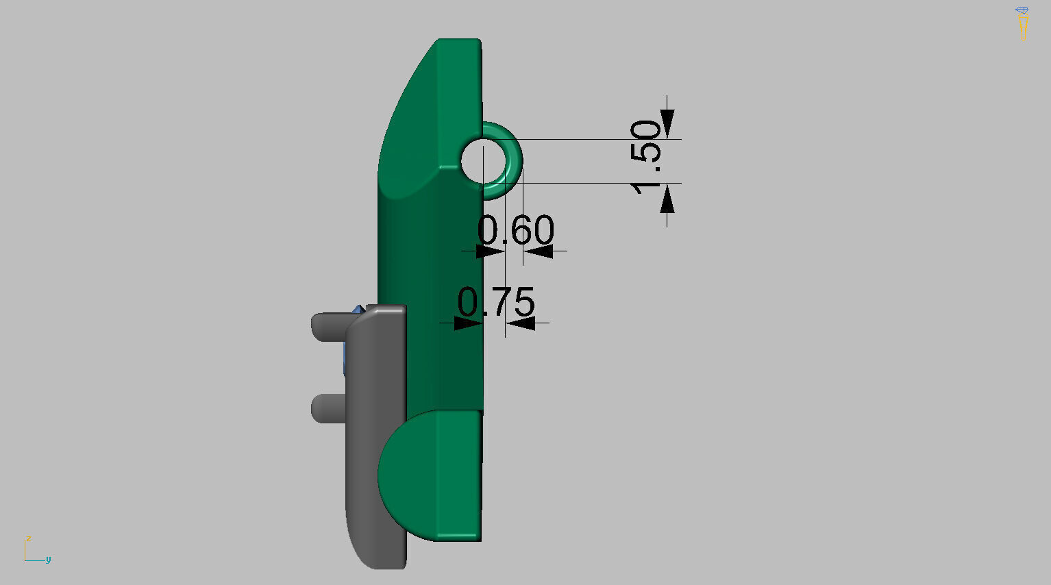 Solid LV Pendant 3D print model_9