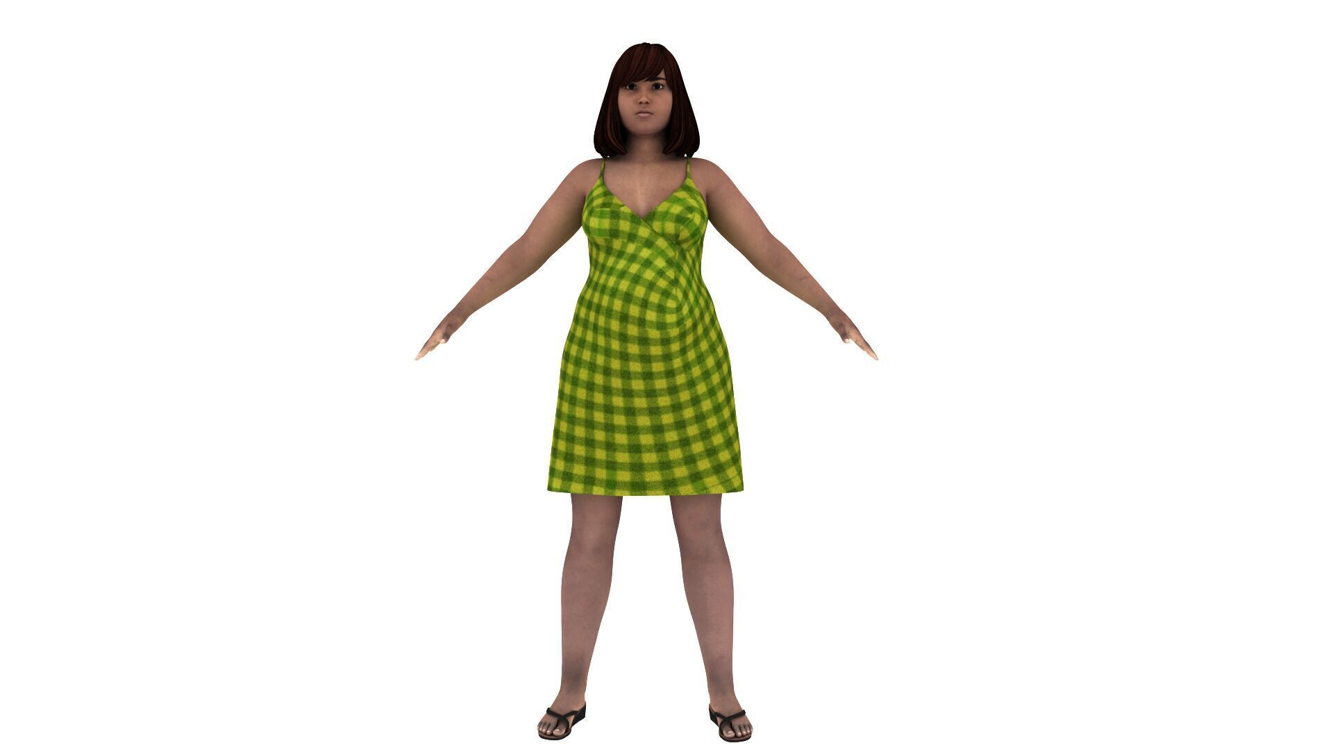 Realistic pregnant women  3D model_1