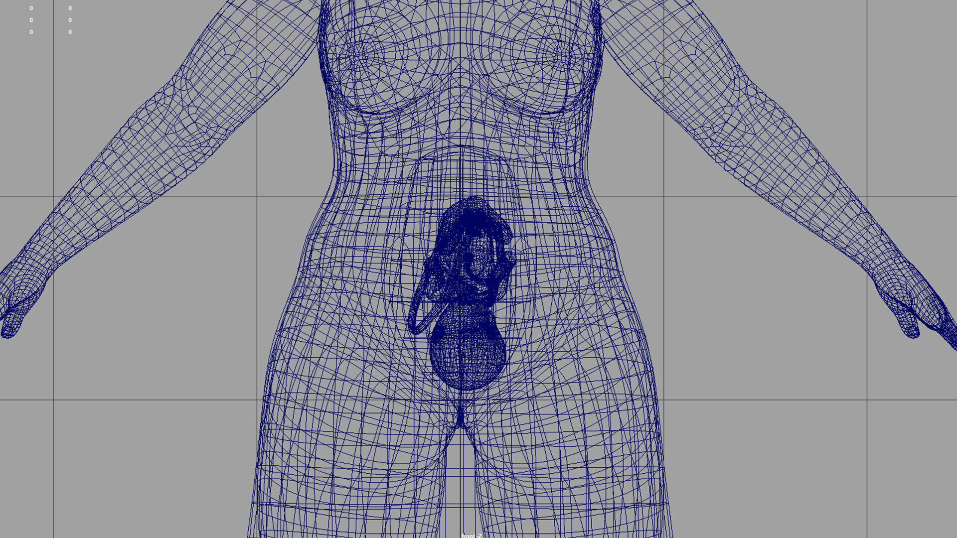 Realistic pregnant women  3D model_10