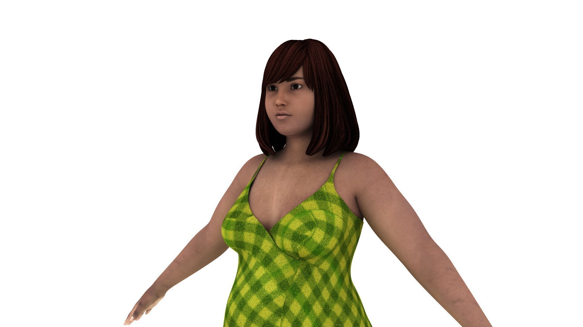 Realistic pregnant women  3D model_4