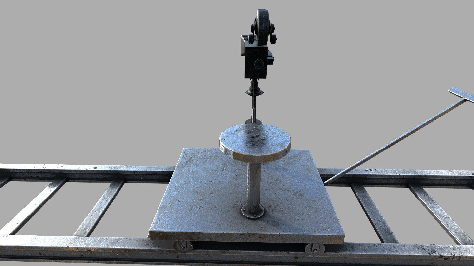 cinema shooting camera trolley 3D model_8