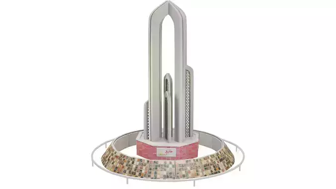 TM Chowk Roundabout - Medium Poly Game-Ready 3D Model