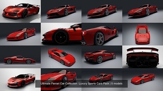 Ultimate Ferrari Car Collection  Luxury Sports Cars Pack 