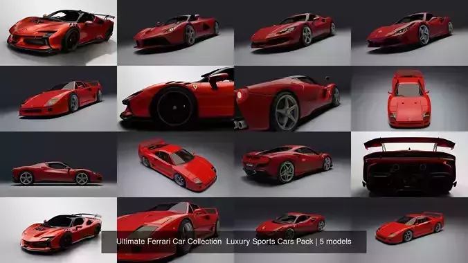 Ultimate Ferrari Car Collection  Luxury Sports Cars Pack 