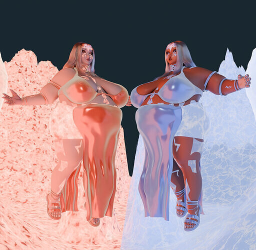 Magma and Serac The Cursed Embodiment Free 3D model