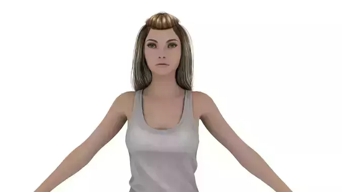 Realistic young girl