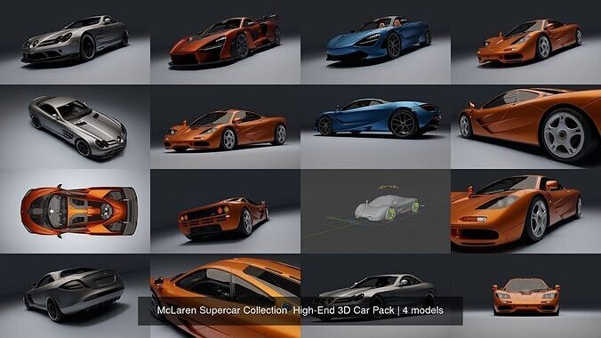 McLaren Supercar Collection  High-End 3D Car Pack 