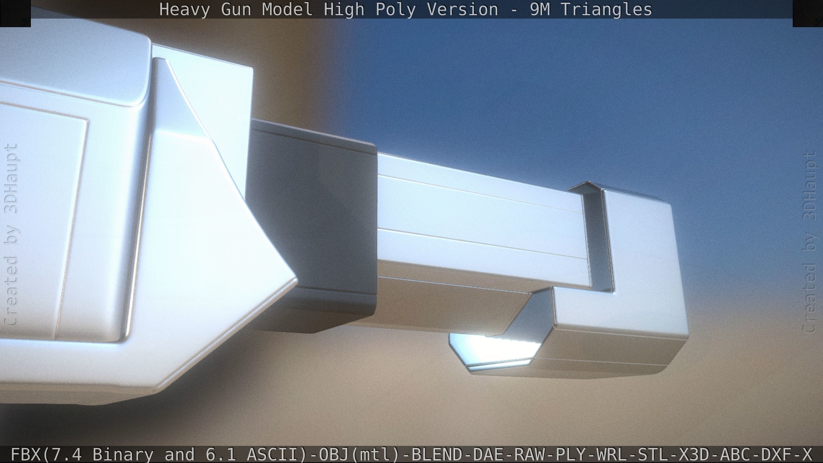 Heavy Gun Modul High Poly 3D model_74