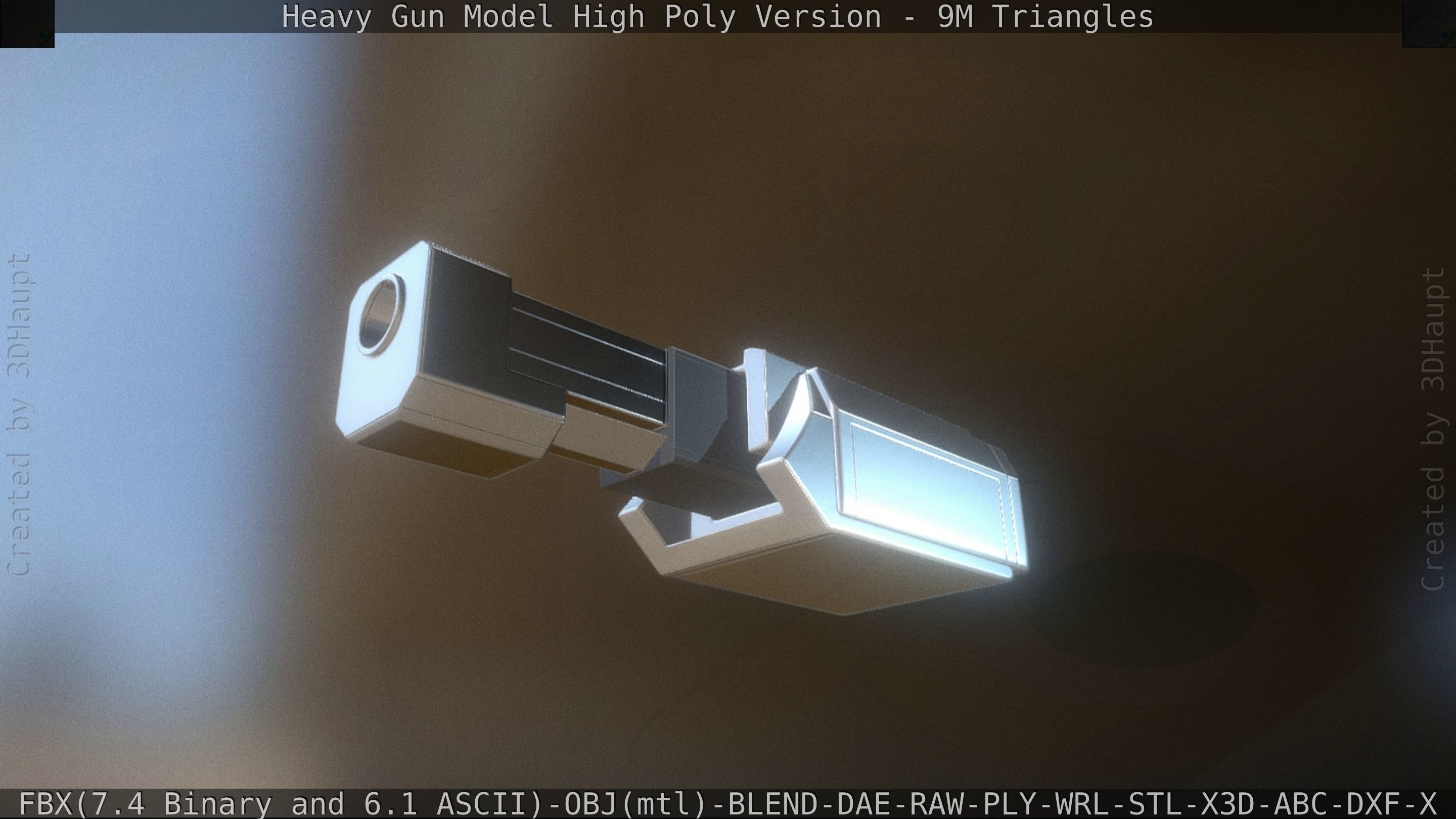 Heavy Gun Modul High Poly 3D model_29