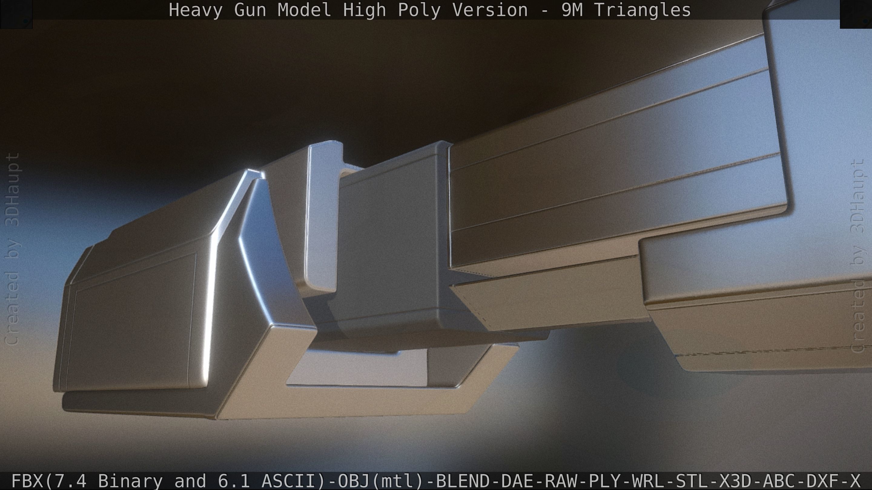 Heavy Gun Modul High Poly 3D model_71
