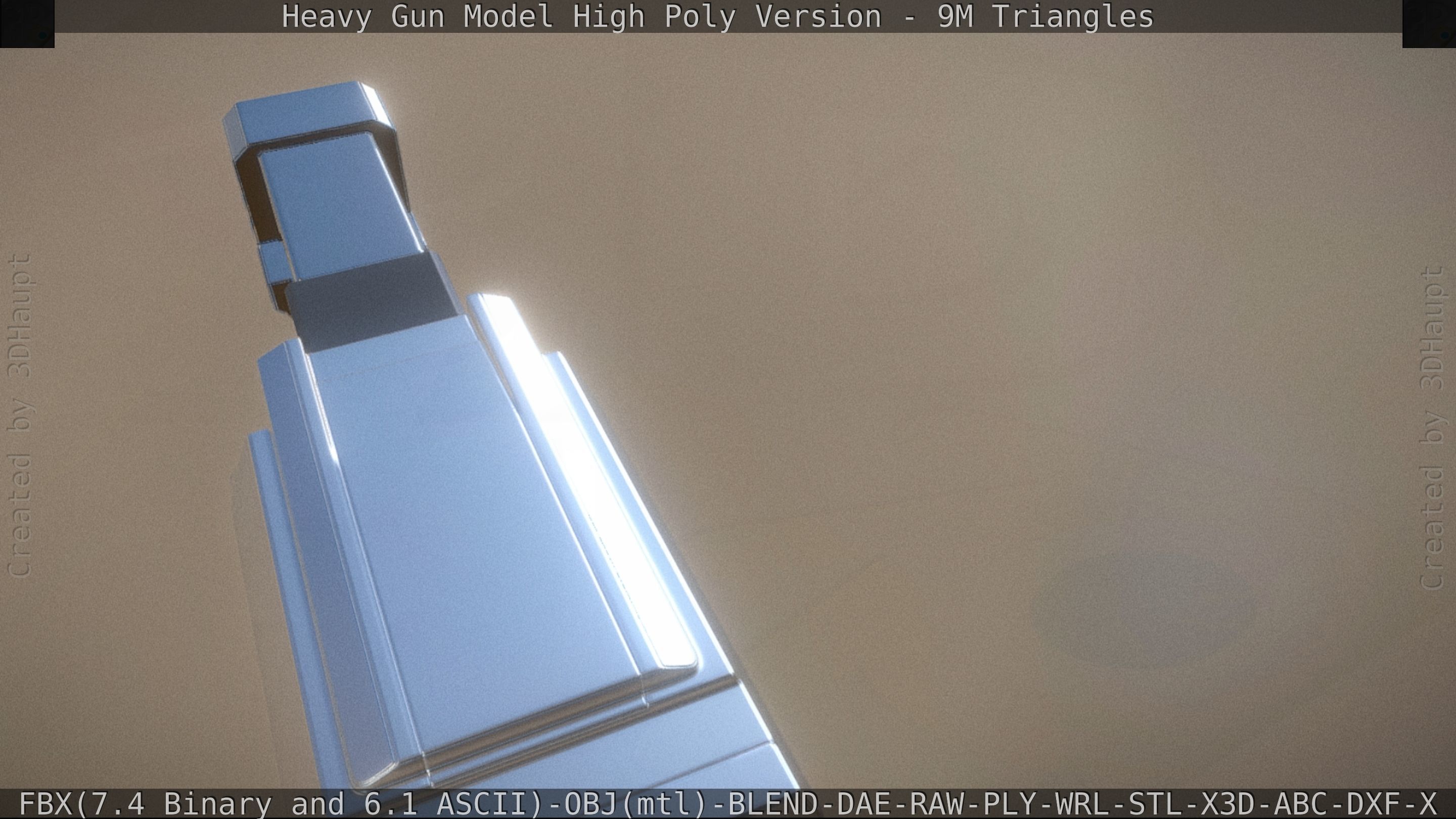 Heavy Gun Modul High Poly 3D model_86