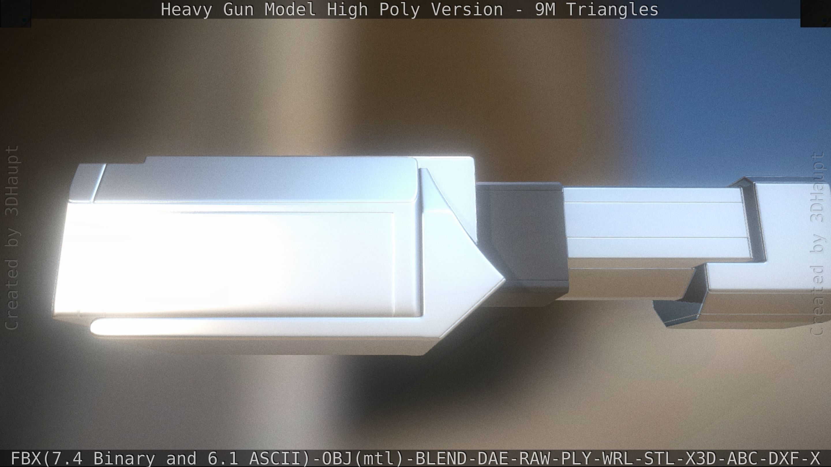 Heavy Gun Modul High Poly 3D model_99