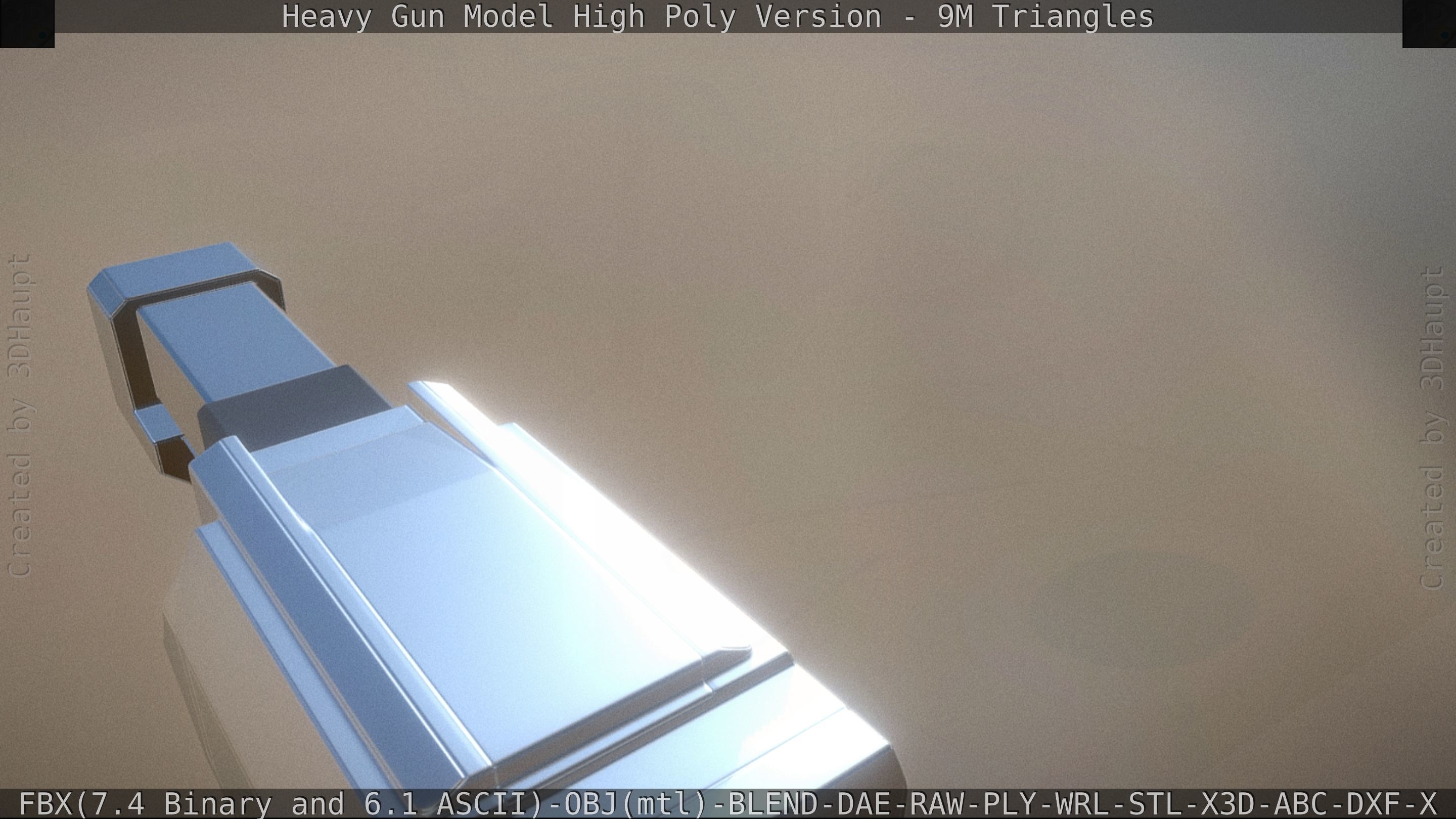 Heavy Gun Modul High Poly 3D model_90