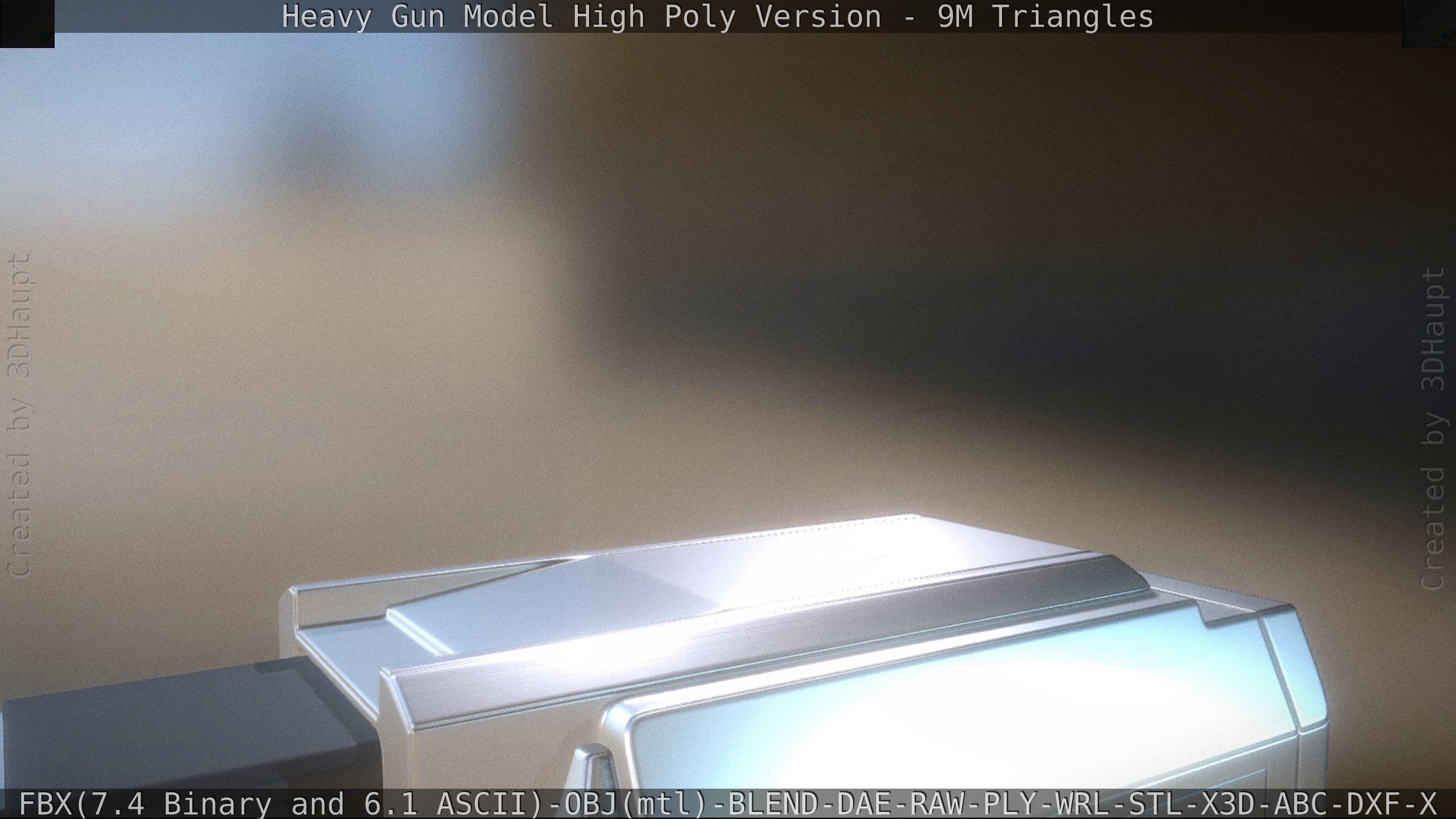 Heavy Gun Modul High Poly 3D model_89