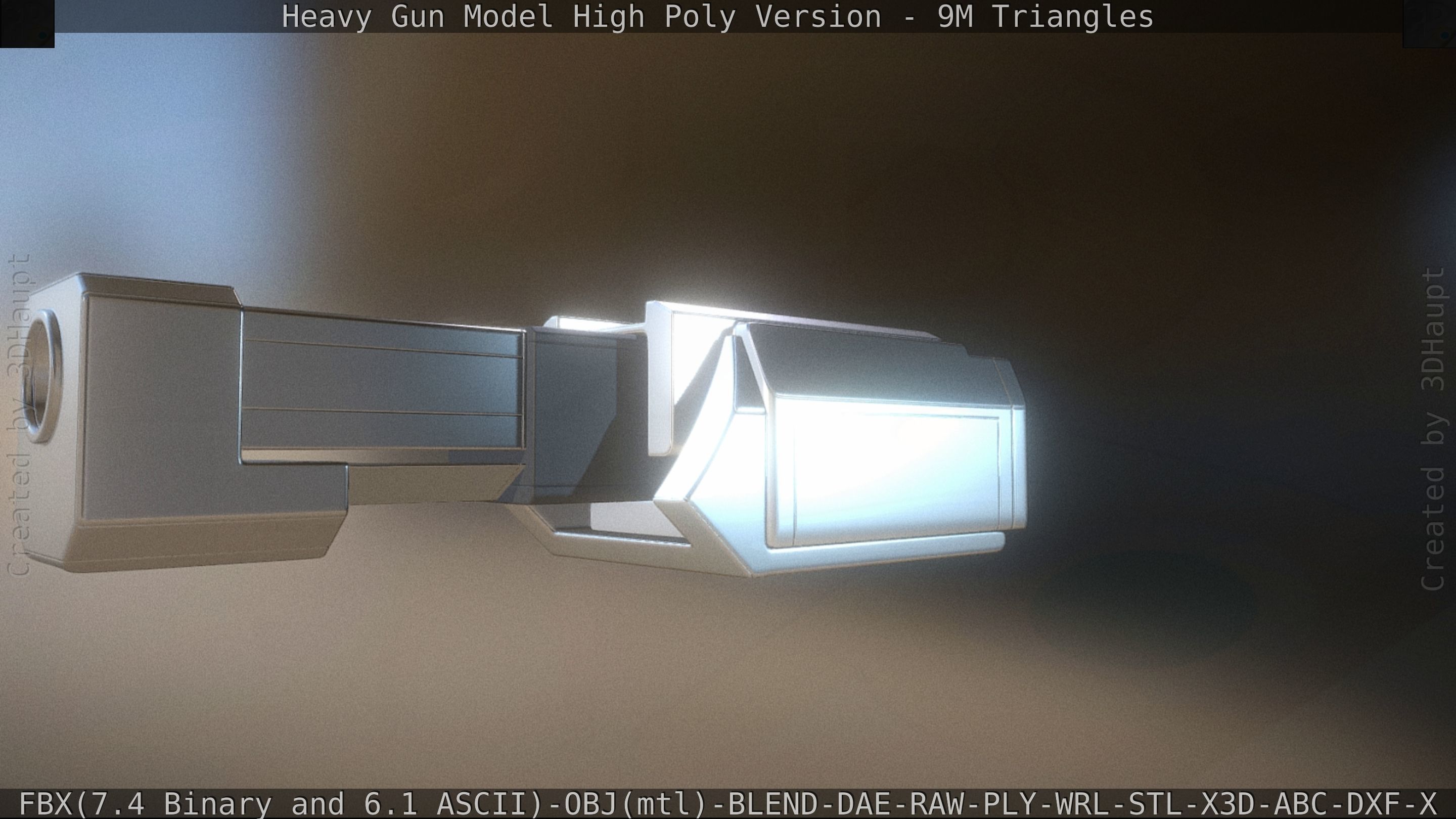 Heavy Gun Modul High Poly 3D model_105