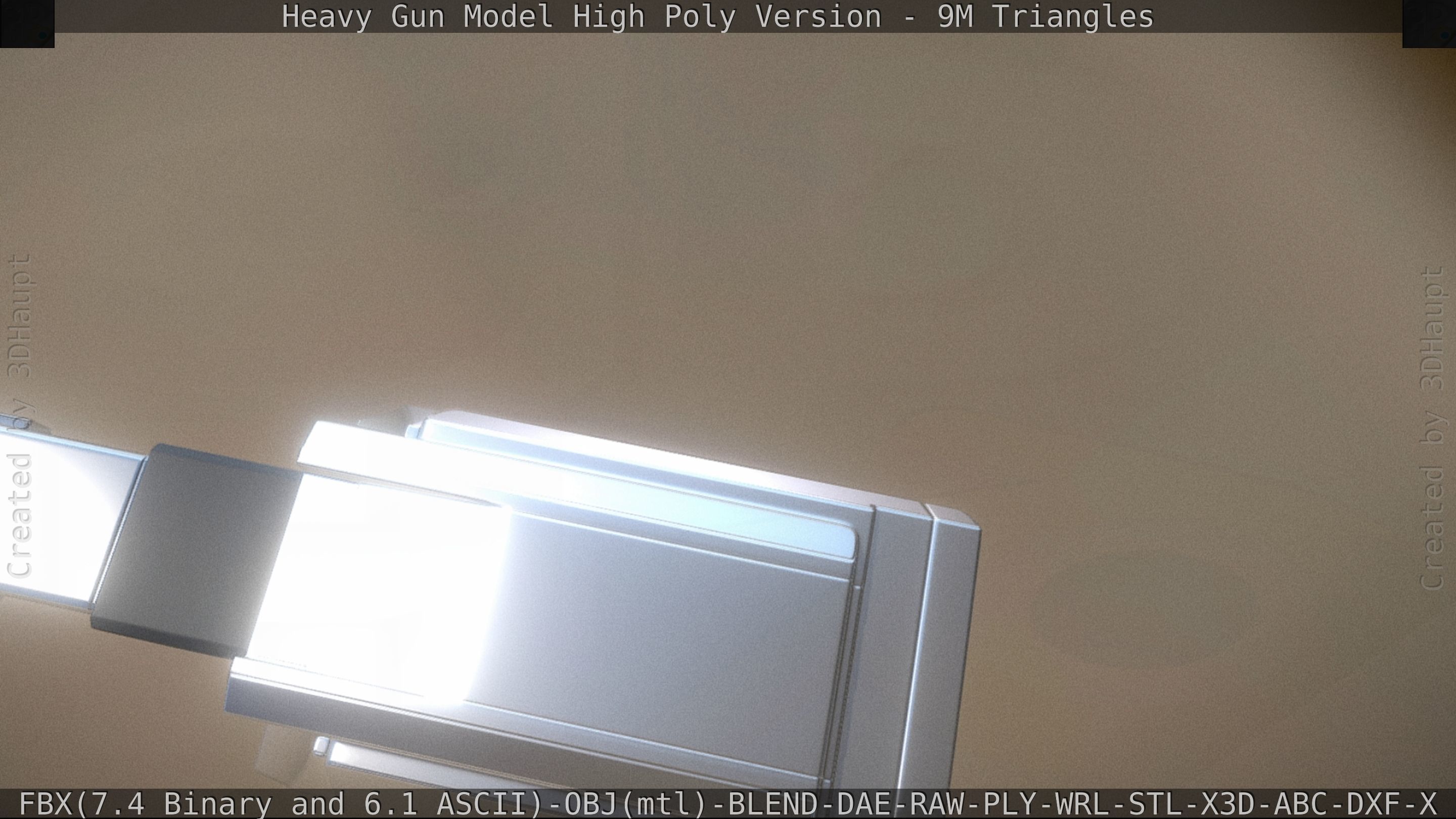 Heavy Gun Modul High Poly 3D model_85