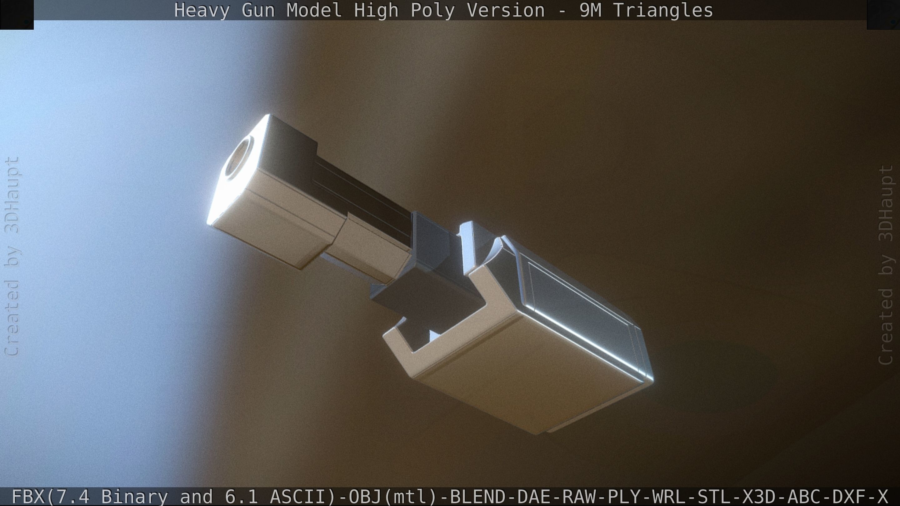 Heavy Gun Modul High Poly 3D model_34