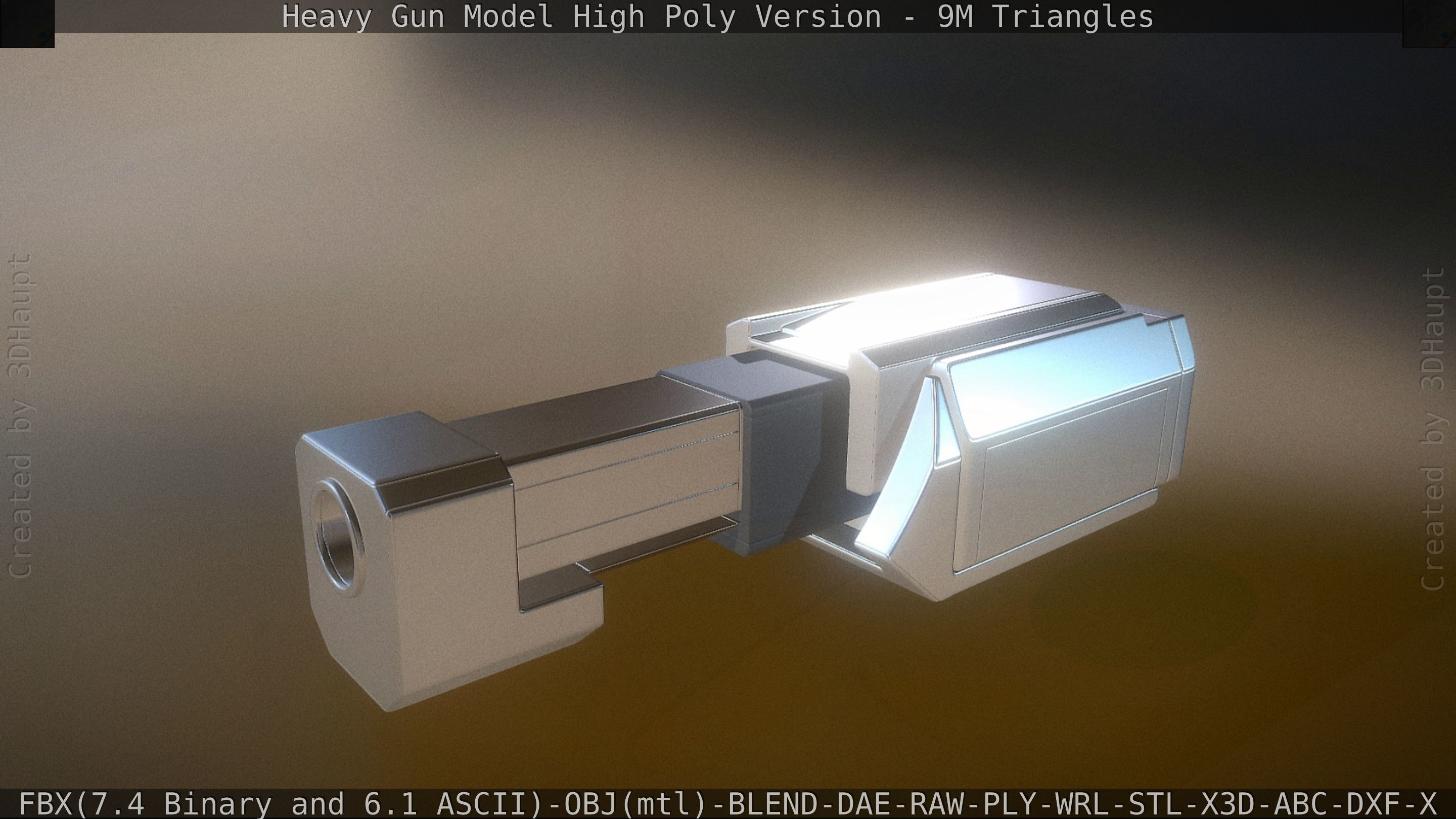 Heavy Gun Modul High Poly 3D model_108