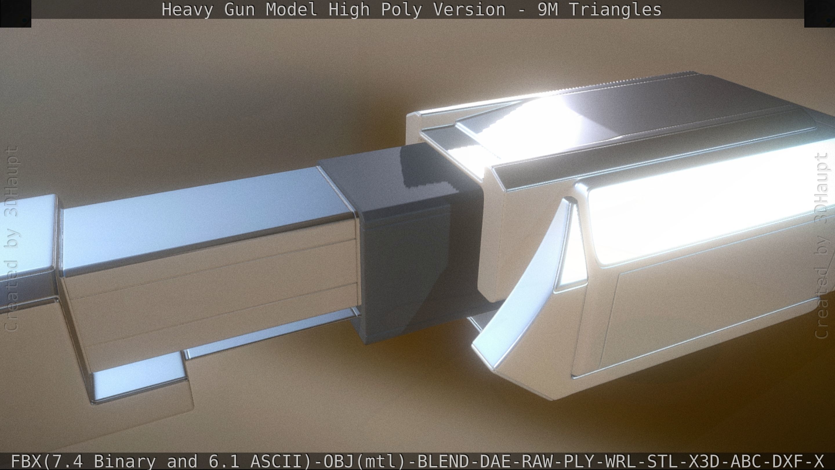 Heavy Gun Modul High Poly 3D model_47