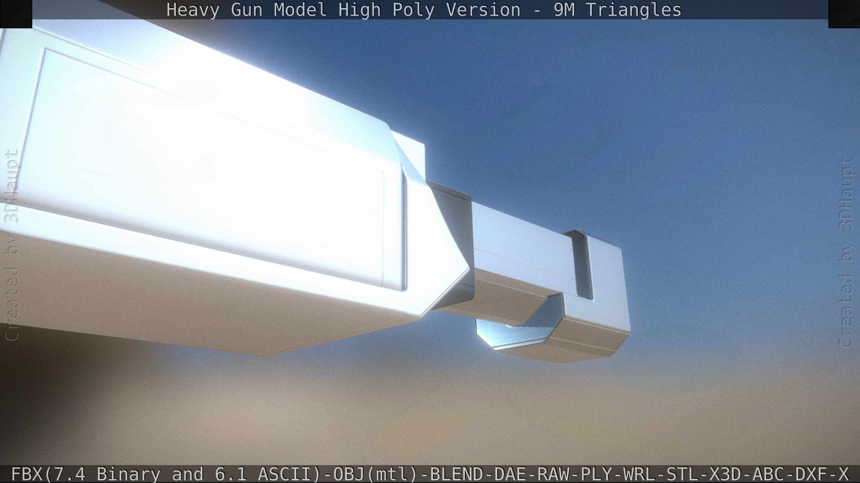 Heavy Gun Modul High Poly 3D model_25